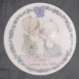 Precious Moments miniature "sisters" collectors plate